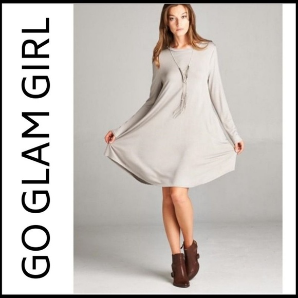 NWT!  Heavy Weight Jersey Dress w/Pockets - Picture 2 of 5